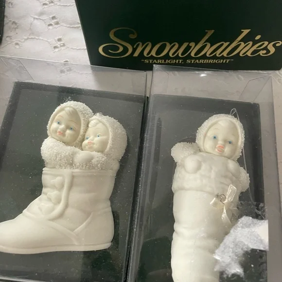 5 pieces Charming Cream Snow Baby Figurine - Picture 4 of 4